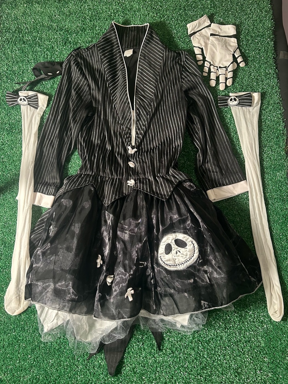Disney Nightmare Before Christmas Jack Skellington Costume Dress Set Large